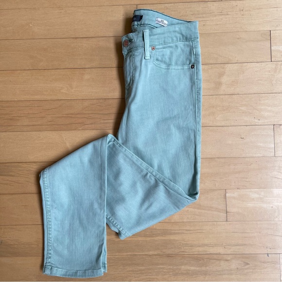 Level 99 - Mint Green Lily Skinny Straight - Size 27 - Picture 3 of 4